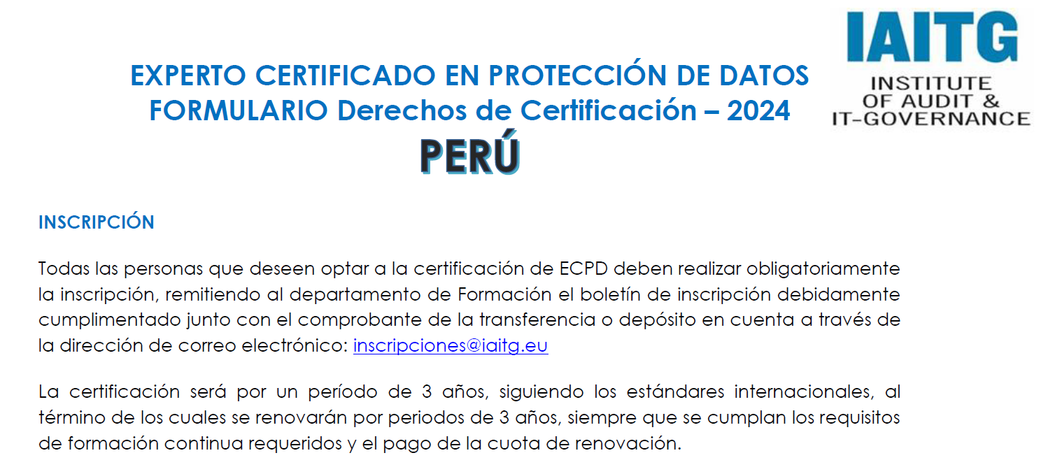 ECPD- Formulario Inscripción al Examen